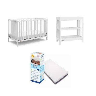 Graco Teddi 5-In-1 Convertible Crib With Mattress And Teddi Changing Table Nursery Set | Wayfair North America