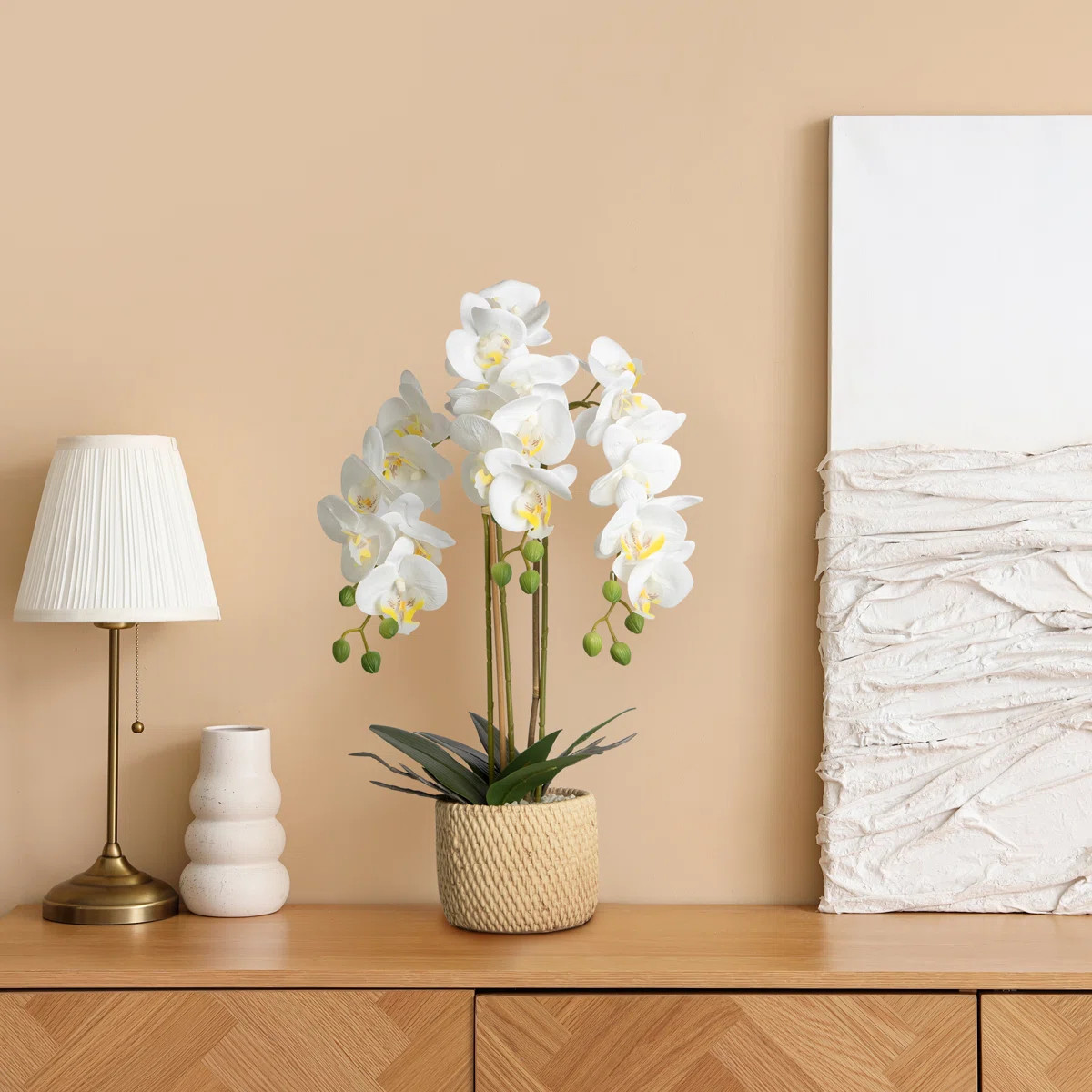 Silk Orchid Arrangement In Pot | Wayfair North America