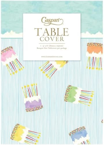 Caspari Cake Frosting Paper Linen Table Cover – Rectangular Disposable Tablecloth, Cloth-Like T... | Amazon (US)