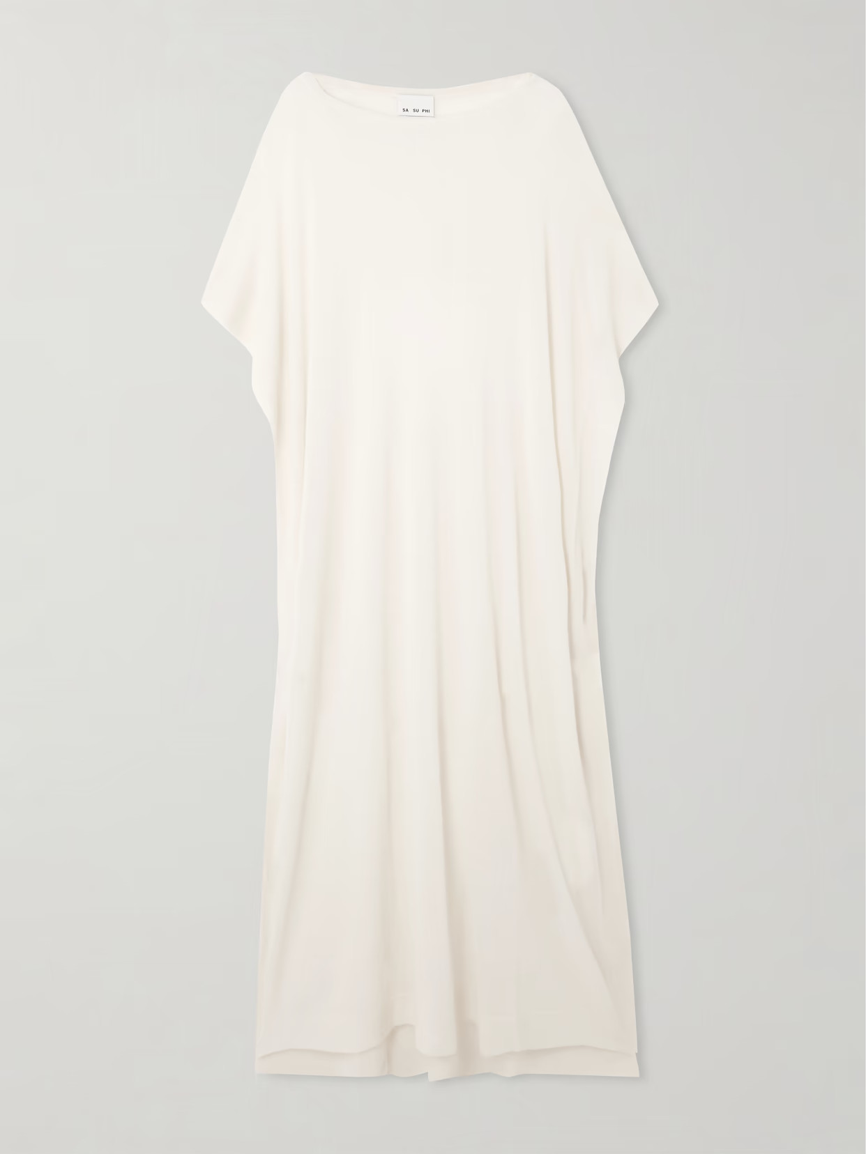 SASUPHI - Draped Asymmetric Cashmere And Silk-blend Poncho - Ivory | NET-A-PORTER (US)