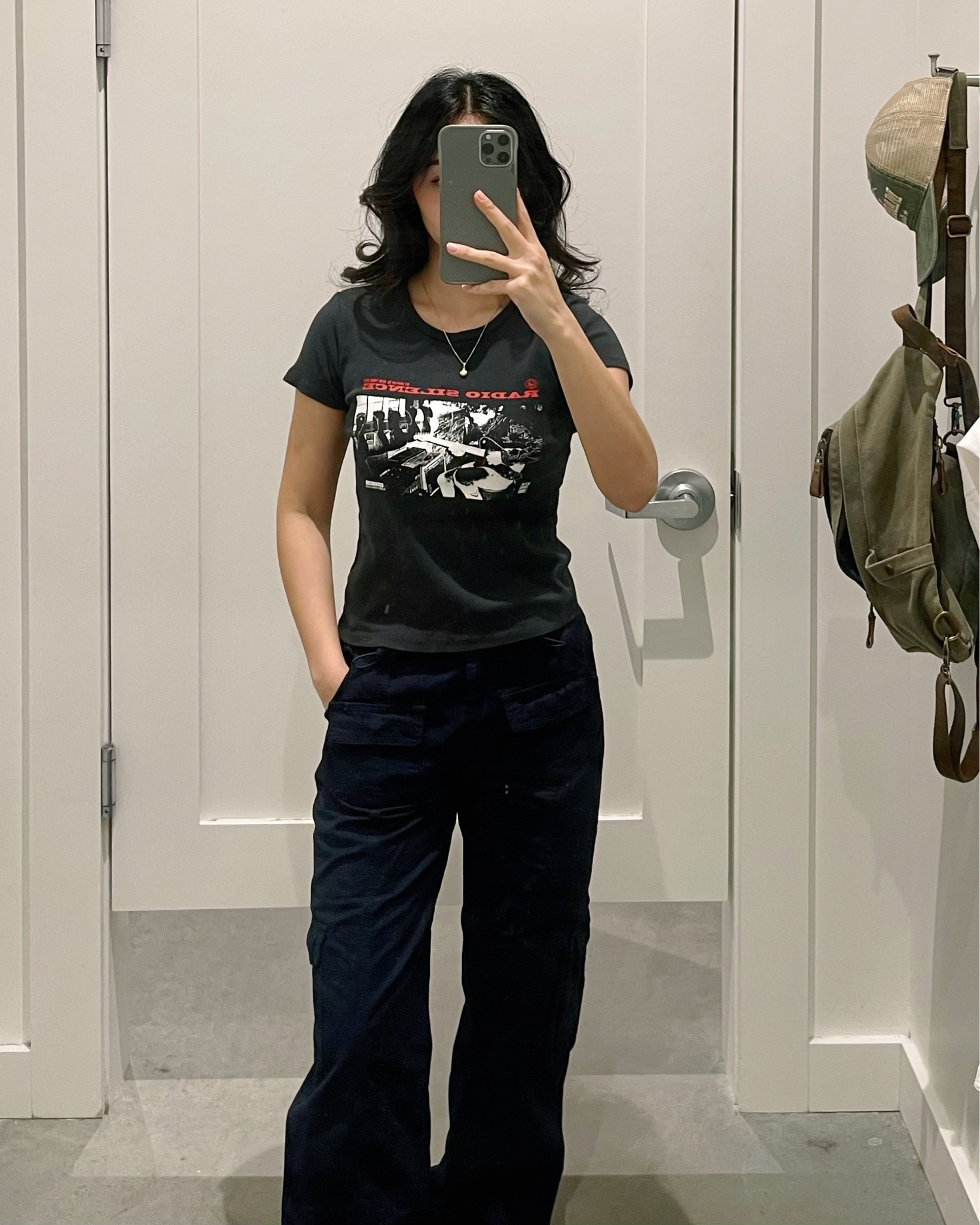 Casual black ootd 🖤 love these cargos!

#LTKstyletip #LTKunder100 #LTKunder50