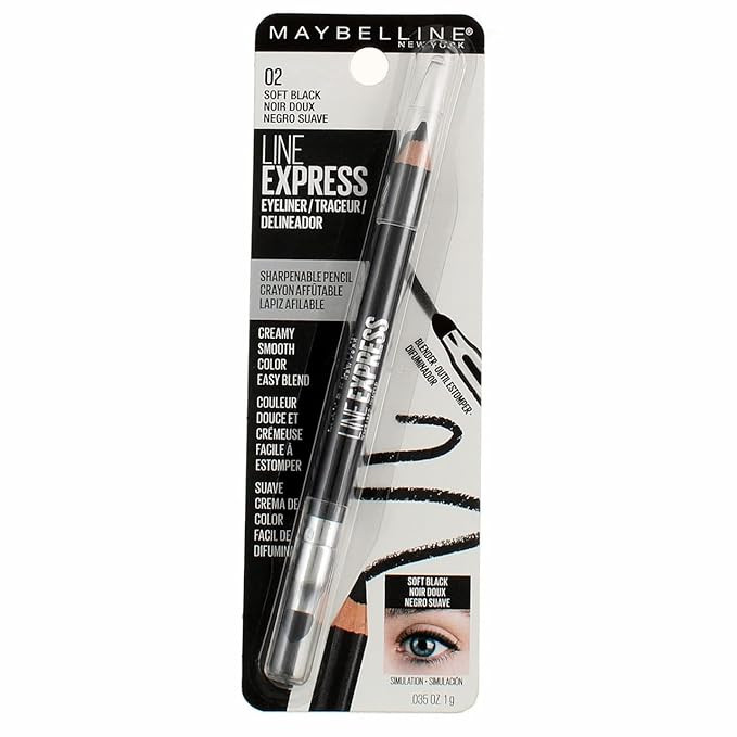 Maybelline New York Line Express Eyeliner, Soft Black 902, 0.035 Ounce , 1 gram | Amazon (US)