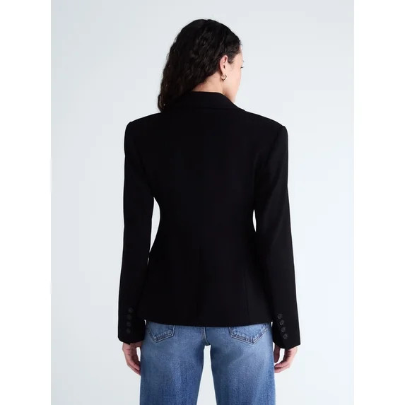 Scoop Women's and Women's Plus Notched Hourglass Blazer, Sizes XS-XXL | Walmart (US)