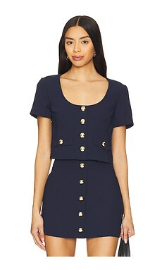 Amanda Uprichard Benton Top in Ink from Revolve.com | Revolve Clothing (Global)