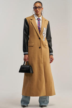 AKIRA Brentwood 2.0 Varsity Trench Coat | Size Large | AKIRA