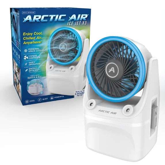 Arctic Air Ice Jet X3 Air Cooler, 3 Speed Portable Cooler with LED, Lightweight & Compact Space C... | Walmart (US)