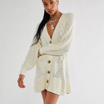 NEW Free People Penelope Mini Sweater Dress Size Medium Z370-3 | eBay US