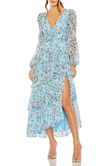 Puff Sleeve Floral Printed Dress | Nordstrom