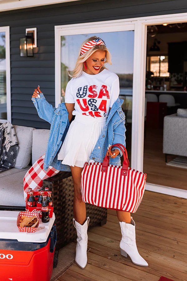 USA Stars Graphic Tee | Impressions Online Boutique