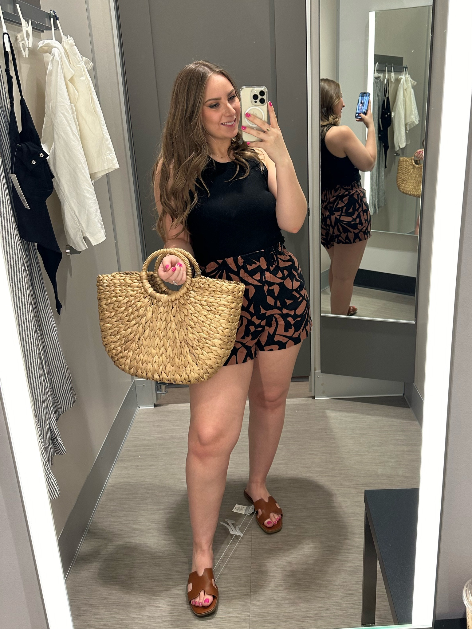 Effortless & versatile linen shorts on sale! Wearing a medium in the tank & shorts and a 7.5 in the sandals. Everything runs TTS!

#LTKsalealert #LTKfindsunder50 #LTKxTarget