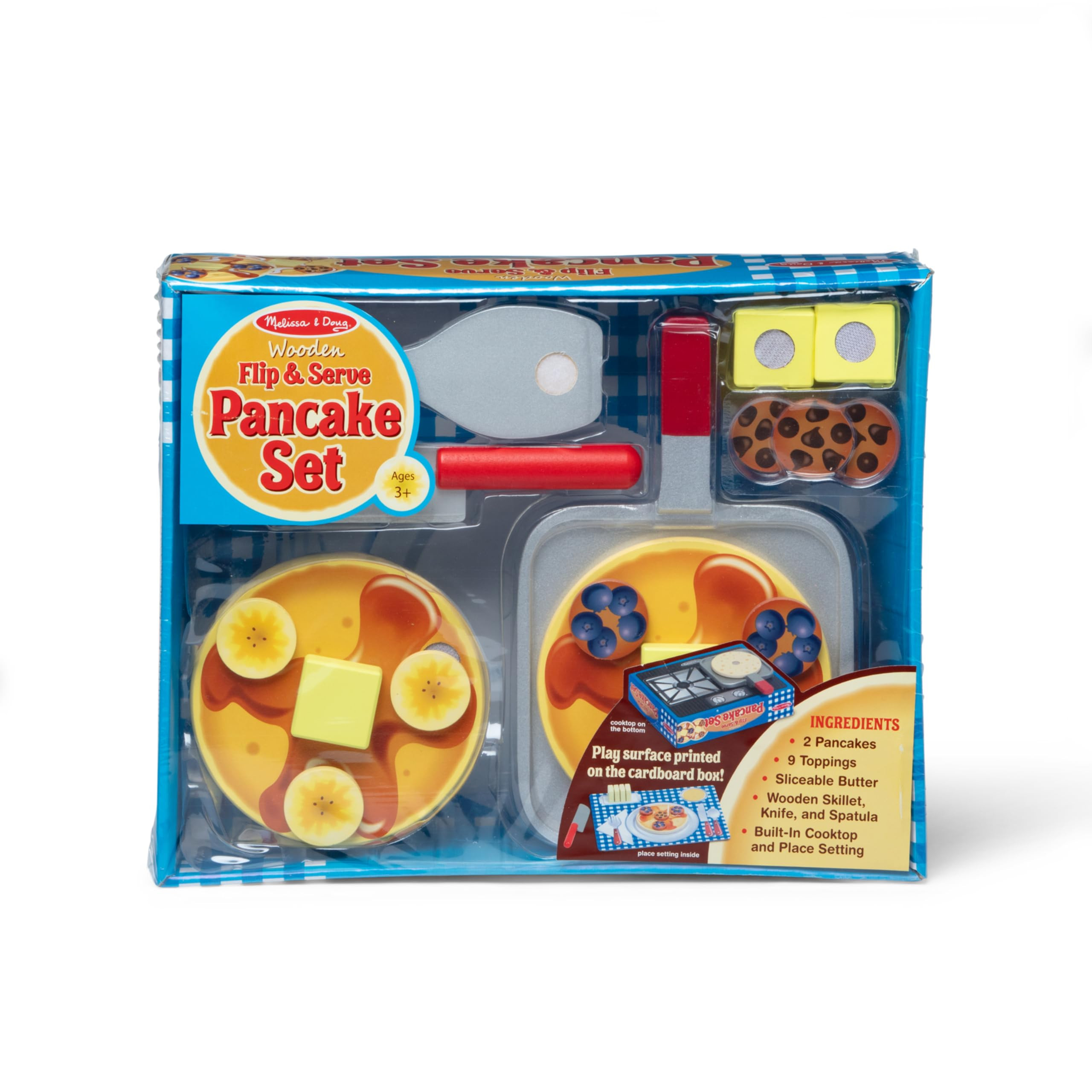 Melissa & Doug Flip and Serve Pancake Set (19 pcs) - Wooden Breakfast Play Food | Amazon (US)