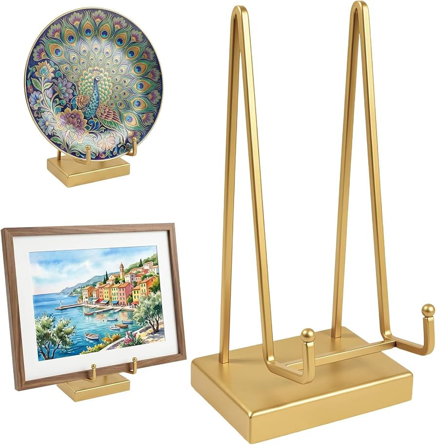 8'' Plate Stands for Display, No Assembly Required Picture Frame Stand | Amazon (US)