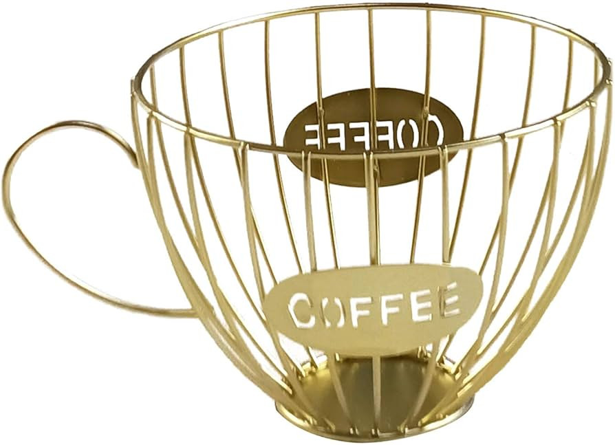 Coffee Pod Holder Sturdy K Cup Organizer Large Capacity Storage Wire Kup Modern Coffee Basket Dec... | Amazon (US)