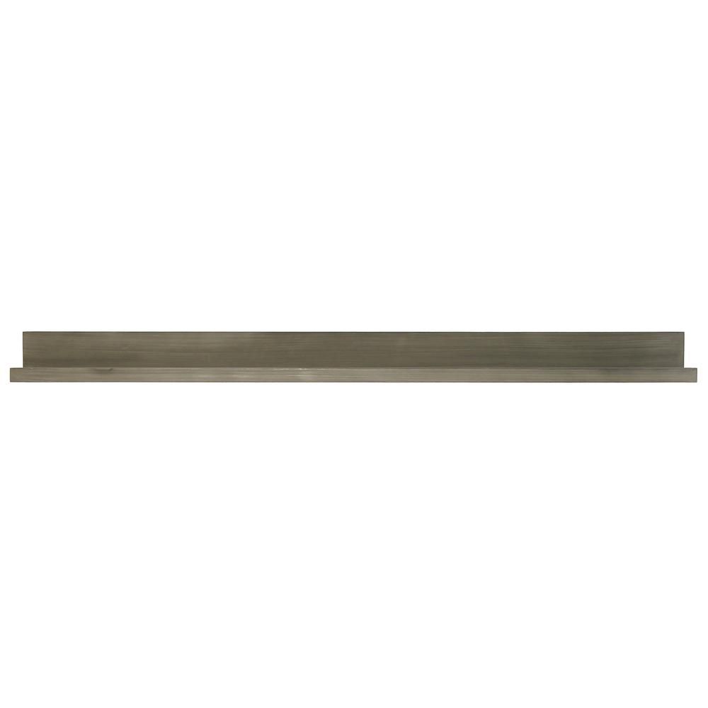 inPlace 60 in W x 4 5 in D x 3 5 in H Light Gray Driftwood Extended Size Picture Ledge-9602064E -... | The Home Depot
