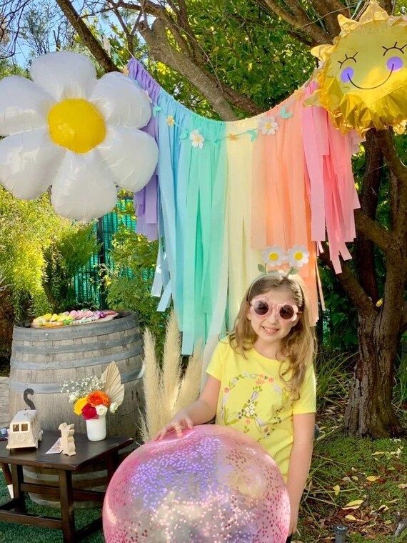 Rainbow Fringe Backdrop Rainbow Theme Birthday Backdrop | Etsy | Etsy (US)
