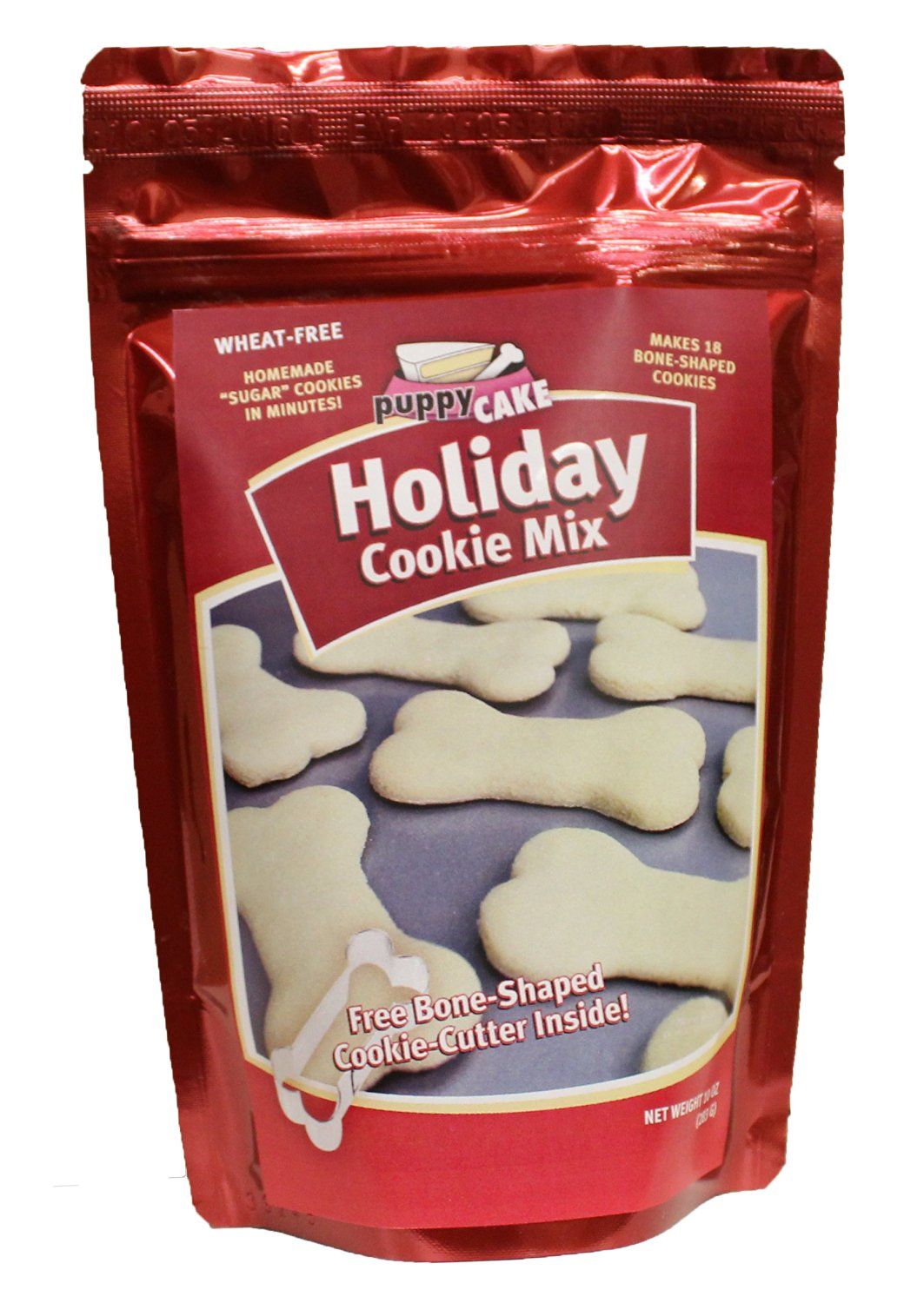 Puppy Cake PC 86637 Free 18 Holiday Cookie Mix with Cutter Wheat for Dog | Unbeatable Sale