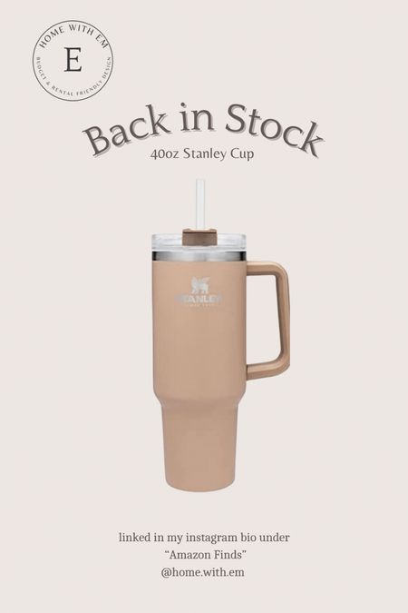 The 40oz Stanley cup is back in stock! I especially love the driftwood color!

RELISH EVERY SIP: Keep your favorite beverage hot, cold, or iced for hours thanks to the Adventure Quencher’s double-wall vacuum insulation. A rotating lid on this stainless steel tumbler gives you the choice of a straw opening, wide mouth, and a full-cover top to prevent spills
A SIZE FOR EVERY NEED: Take it with you to your favorite studio workout, on your commute, or let it be your desk companion--just choose your tumbler size for all-day, on-the-go hydration. All Adventure Quencher tumblers are car cup holder compatible to ride with you
PROTECT THE PLANET: Lose your plastic footprint and protect the environment for an everlasting adventure in nature. We’ve crafted this reusable water bottle from tough, BPA-free 18/8 stainless steel and included a reusable straw to reduce plastic waste
DISHWASHER SAFE: Spend less time hunched over the sink and more time doing the things you love. Cleaning your tumbler and lid couldn't be easier, just pop them into the dishwasher. Unlike plastic bottles that retain stains & smells, this metallic beauty comes out pristine

#LTKfamily #LTKunder50 #LTKhome