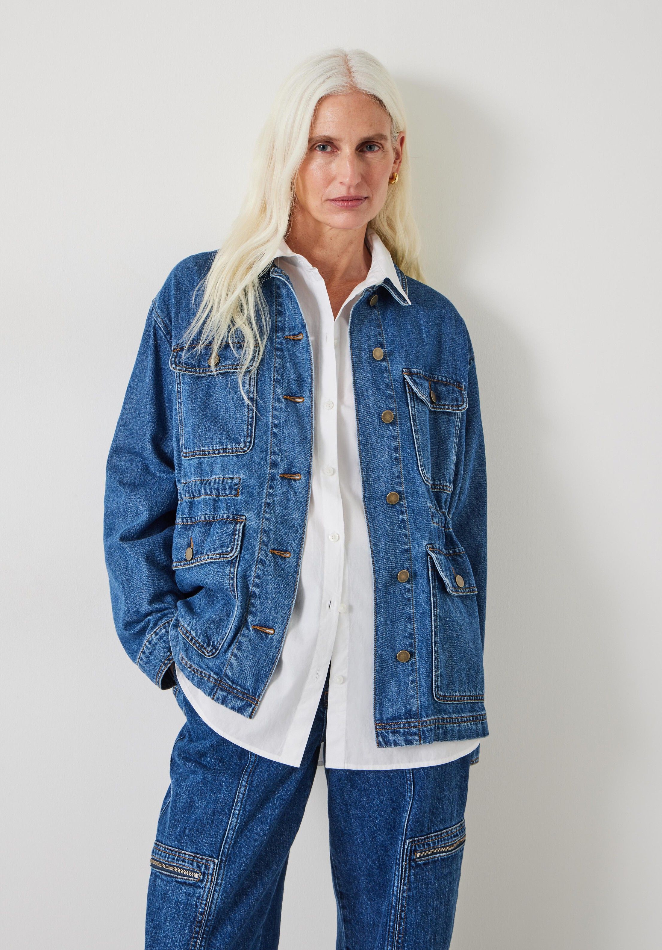 Nora Relaxed Denim Utility Jacket | Hush UK