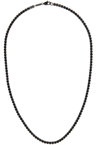 Hugo - Black Beaded Necklace | SSENSE