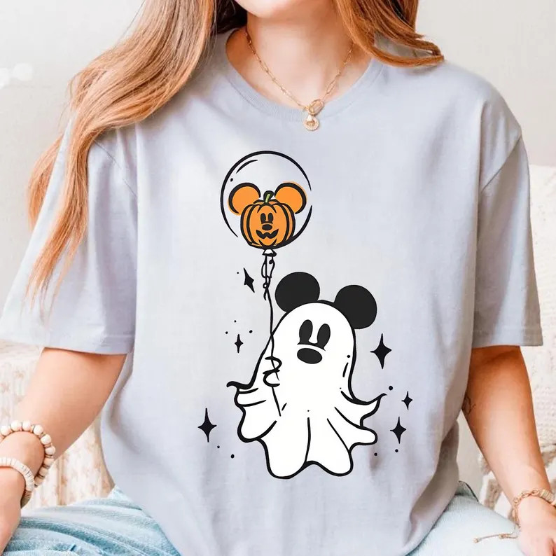 Cute Mickey Mouse Ghost Halloween PNG, Pumpkin Balloon Boo to You Digital Download, Spooky Disney... | Etsy (US)