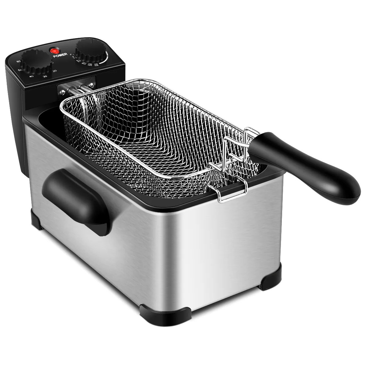 Costway 3.2-Quart Deep Fryer one_size in Black | EP24459US | Lowe's