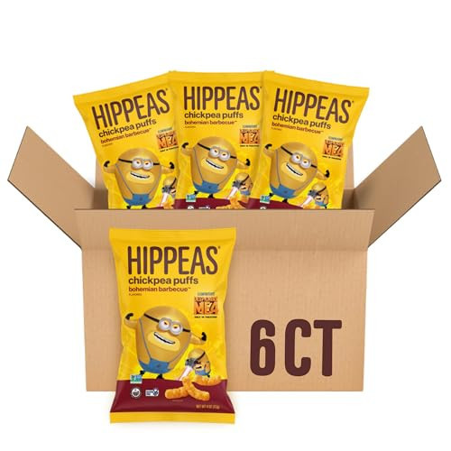 Hippeas Chickpea Puffs, Bohemian BBQ, 4 Ounce (Pack of 6), 4g Protein, 3g Fiber, Vegan, Gluten-Free, Crunchy, Plant Protein Snacks | Amazon (US)