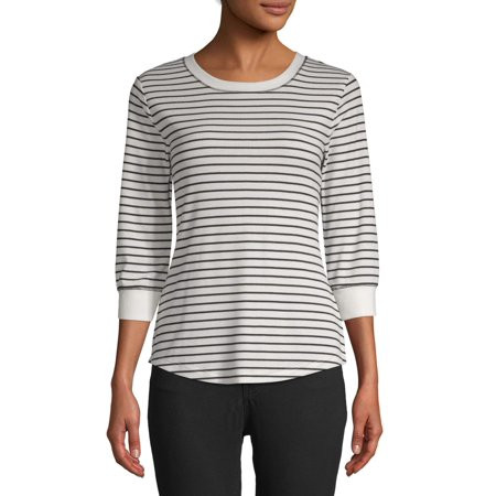 Women's 3/4 Sleeve Rib T-Shirt | Walmart (US)