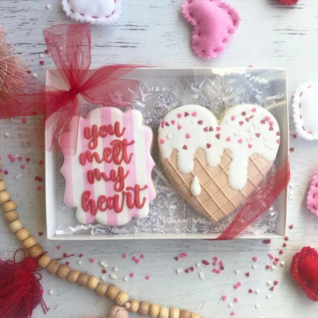 Valentine's Day Sugar Cookie Set, Valentine's Day Cookies, Cookie Set, Royal Icing Cookies, Gift ... | Etsy (US)