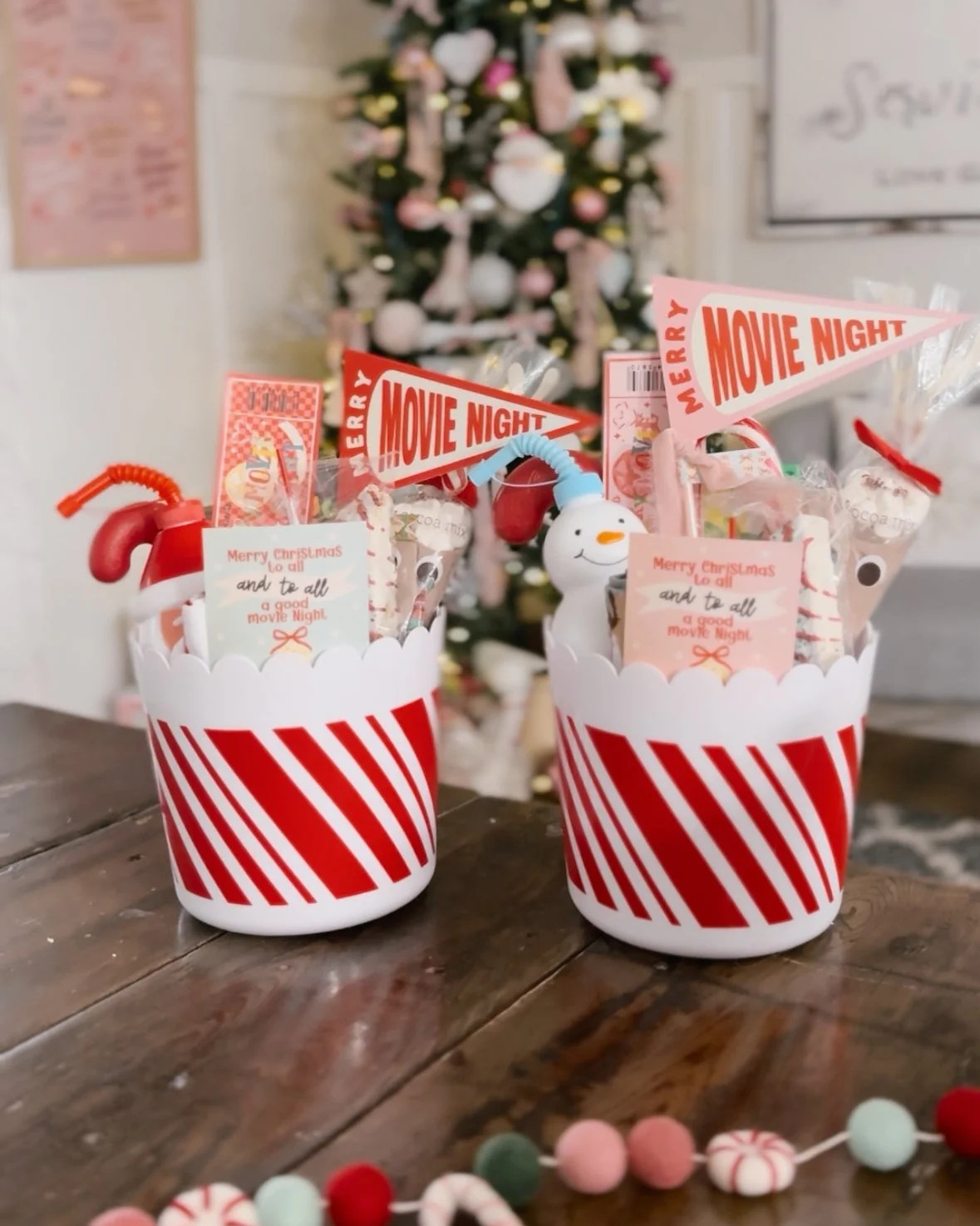 Merry Movie Night Collection | Printable Tags + Flags | The Letter Vee