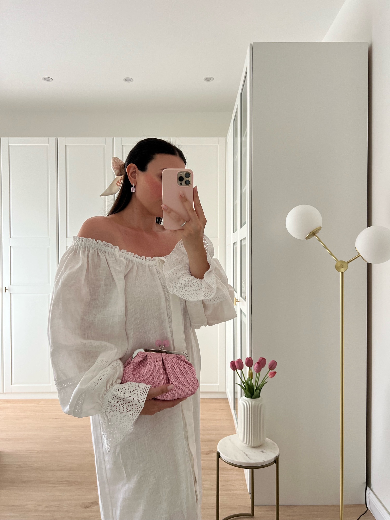 White linen dress with a touch of pink 🎀🤍

#LTKfamily #LTKitbag #LTKFind