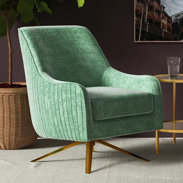 71.12Cm Wide Polyester Swivel Armchair | Wayfair Professional