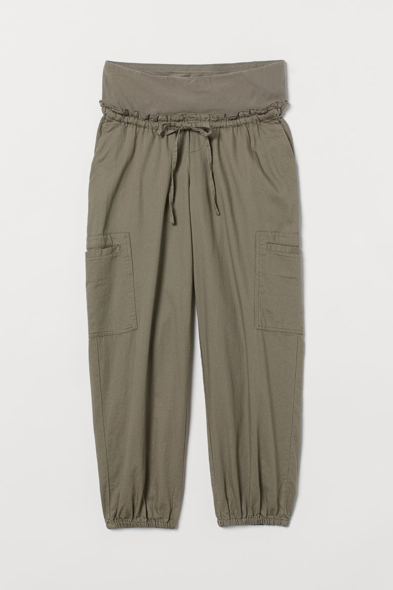 H & M - MAMA Cropped Cargo Pants - Green | H&M (US + CA)