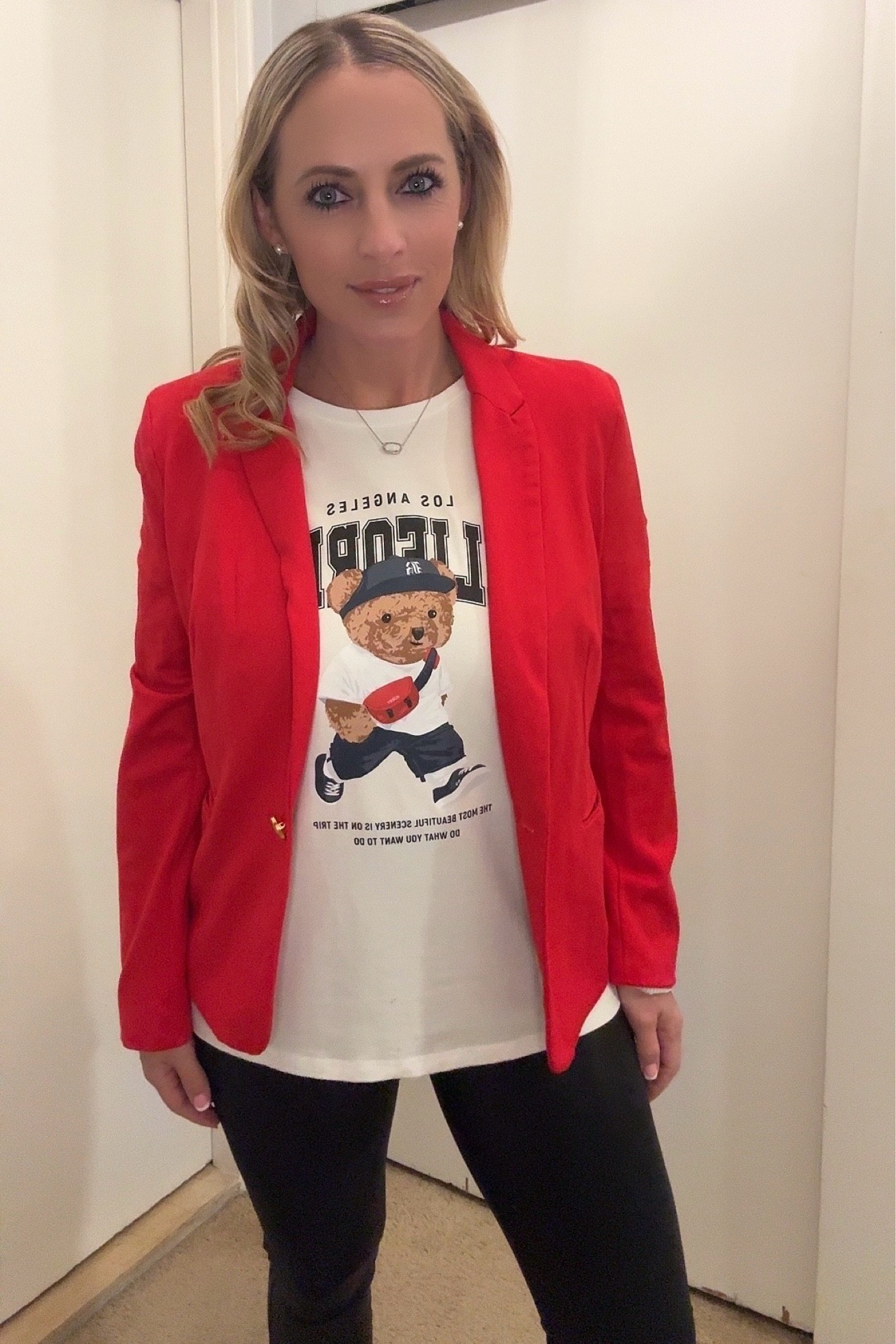 Work outfit. Business casual. Workwear. Blazer. Graphic T-shirt. Casual outfit. Sneakers. Teacher outfit. Gucci. Amazon fashion 



#LTKFindsUnder50 #LTKMidsize #LTKWorkwear