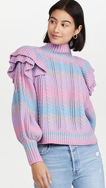 Ruffle Mock Neck Sweater | Shopbop