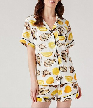 World Is Your Oyster Woven Shorty Pajama Set | Dillard's