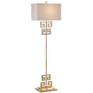 SAFAVIEH Lighting 62-inch Sauna Antique Gold Metal Floor Lamp - 18"x9.5"x62" | Bed Bath & Beyond