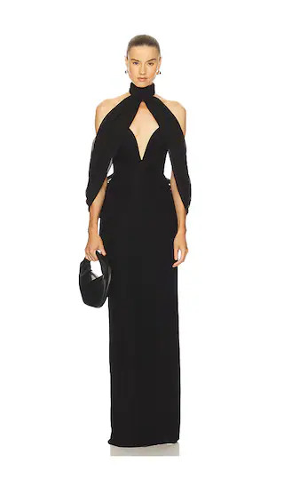 x REVOLVE Braga Gown in Black | Revolve Clothing (Global)