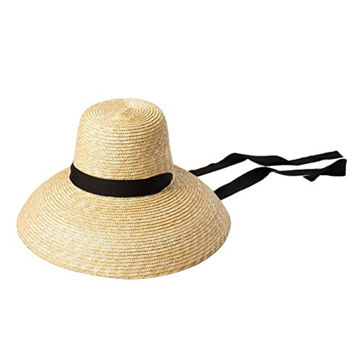 Sunshade Straw Hat with Chin Strap Hand-Woven Elegant Summer Hat for Sun Hat Wide Brim Sunhat for Friend Gathering Parti | Amazon (US)