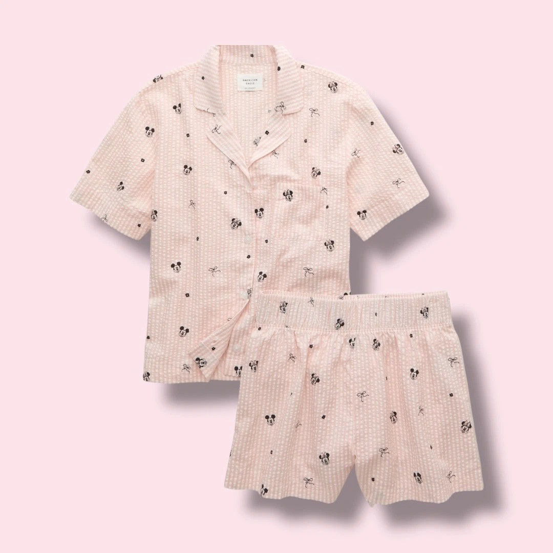 NEW American Eagle Mickey And Minnie Mouse Seersucker PJ Set [PICK YOUR SIZE] | eBay | eBay US