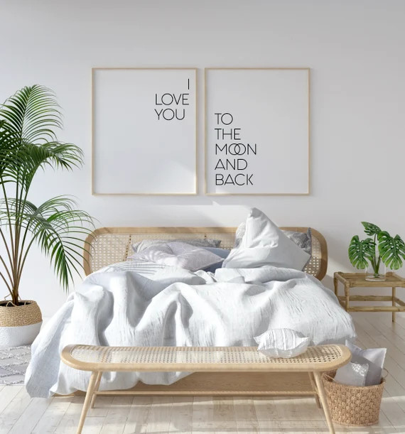 I love you to the moon and back sign newborn nursery quote | Etsy | Etsy (US)