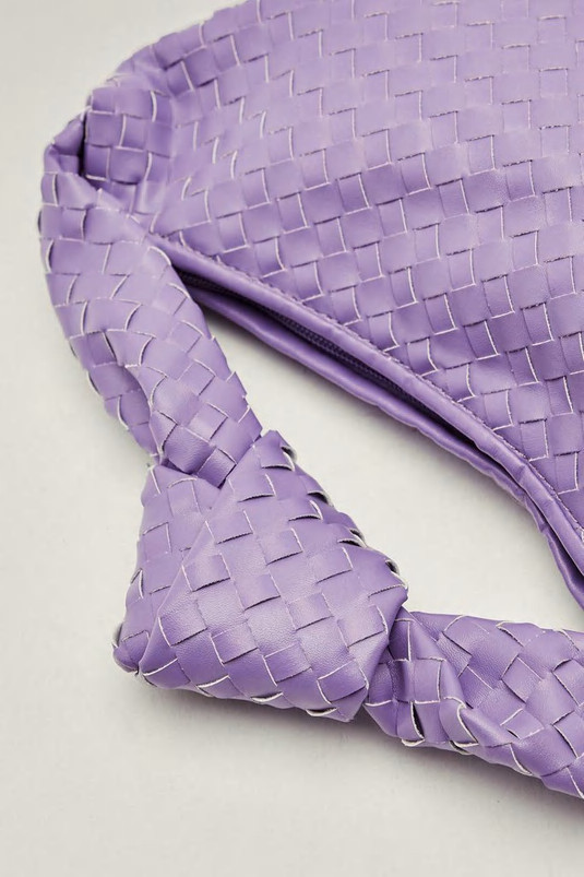 Faux Leather Woven Shoulder Bag | Nasty Gal (US)