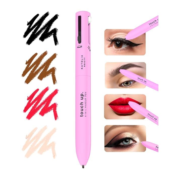 4 in 1 Makeup Pen - Refillable Makeup Pen for Easy Travel - Portable Makeup Set with Colored Eyel... | Amazon (US)