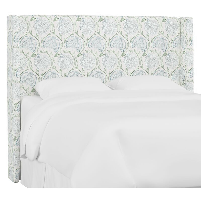 Kelly Wingback Headboard, Ranjit Floral | One Kings Lane