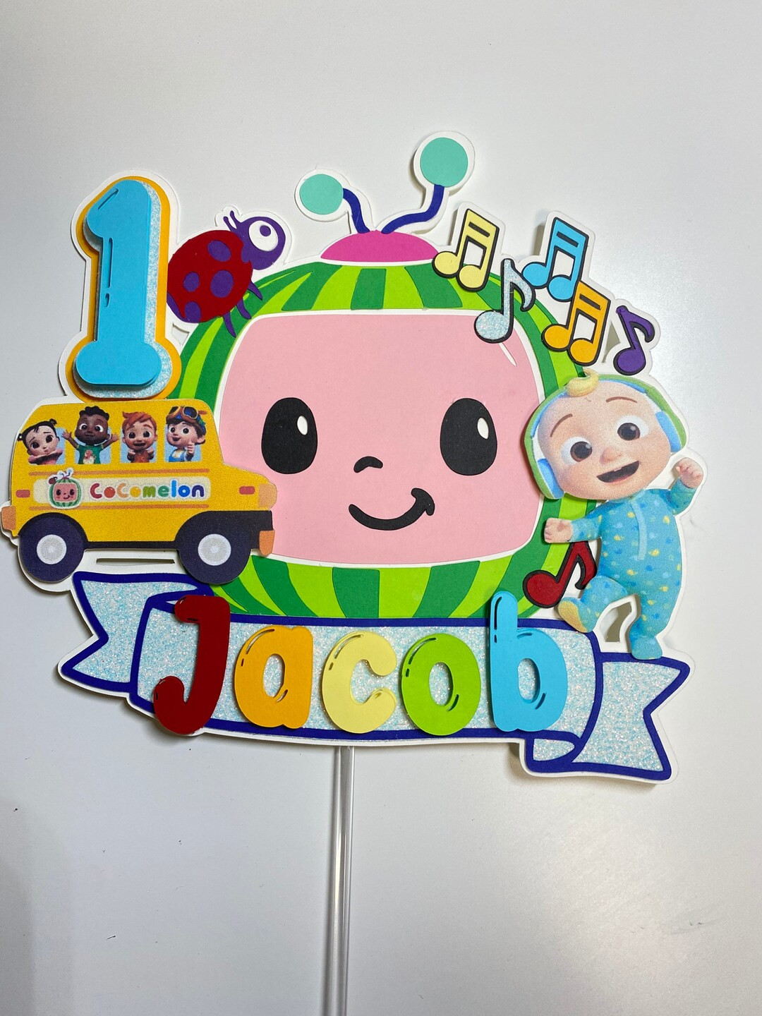 Coco melon Inspired cake topper, Coco melon birthday party decor, Coco melon personalized cake to... | Etsy (CAD)