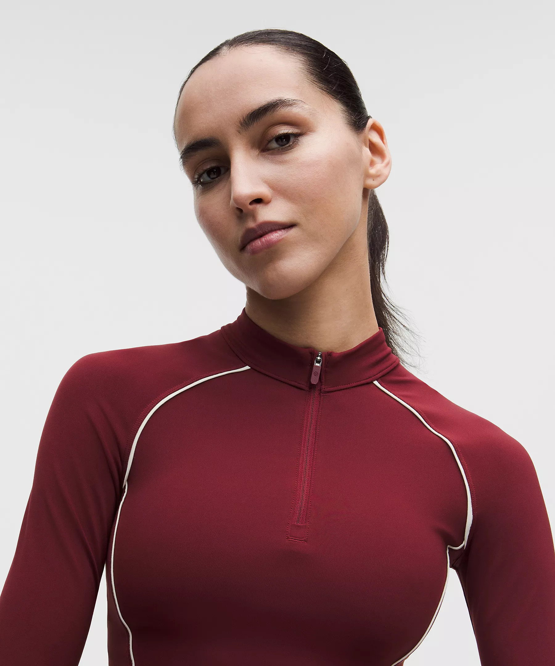 Wunder Train Cropped Long-Sleeve Half Zip | Lululemon (US)