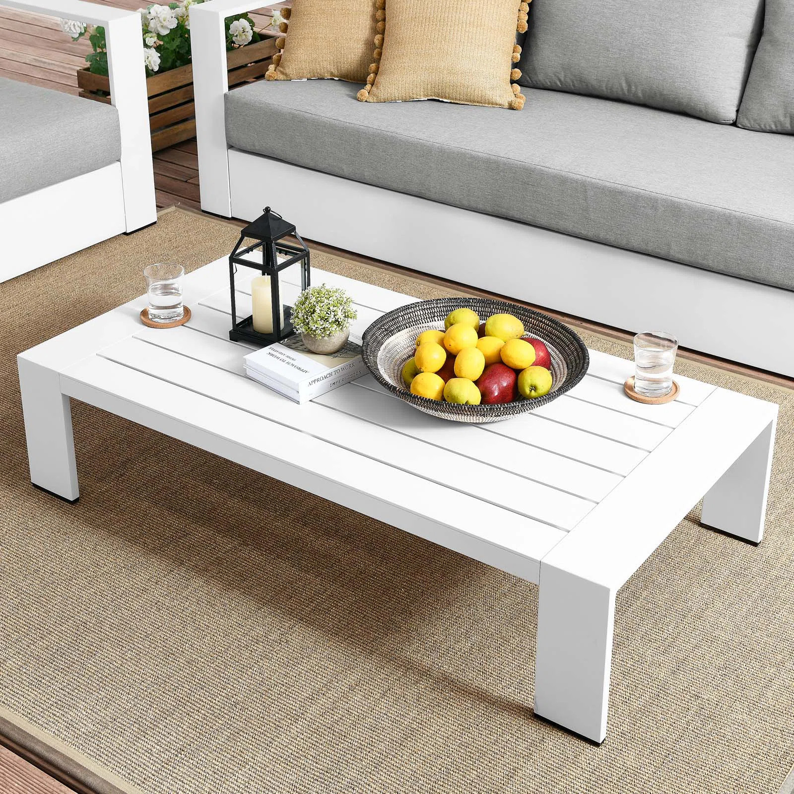 Modway Tahoe Outdoor Patio Powder-Coated Aluminum Coffee Table | Wayfair North America