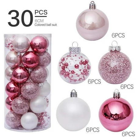 Tepsmf Christmas Ornaments 30Pcs Christmas Ball Baubles Party Christmas Tree Decorations Hanging Orn | Walmart (US)