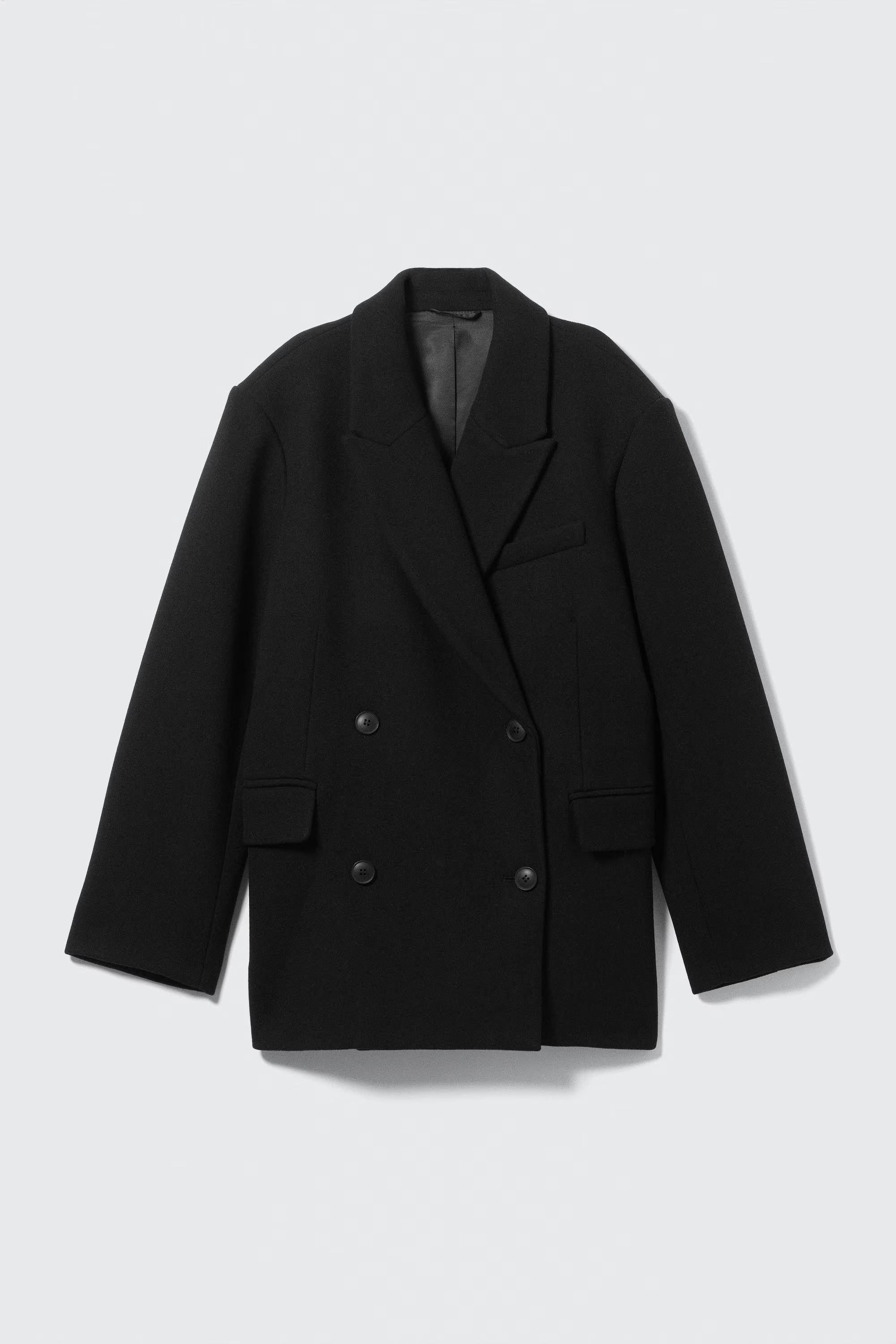 Oversized Wool-Blend Double-Breasted Blazer | Weekday