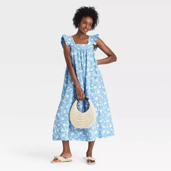 Women's Short Ruffle Sleeve A-Line Dress - A New Day™ | Target