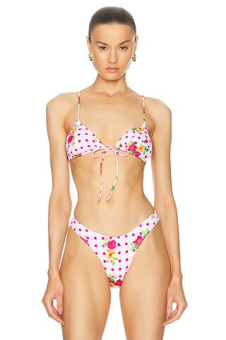 Triangle Front Tie Bikini Top | FWRD 